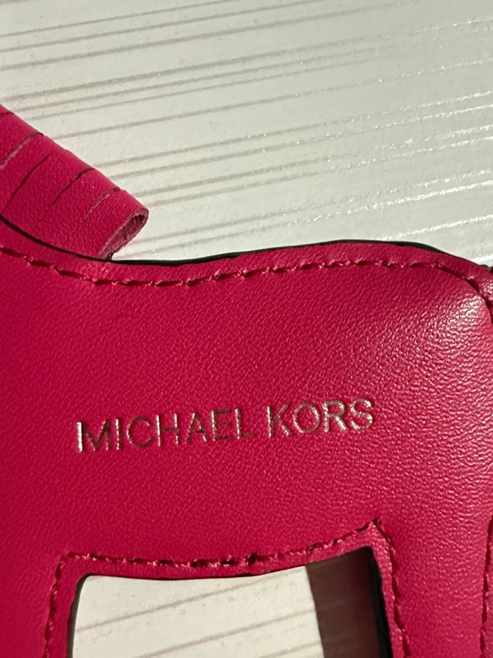 Michael Kors Hot Pink and White Zebra Horse Key Charm - Picture 5 of 8